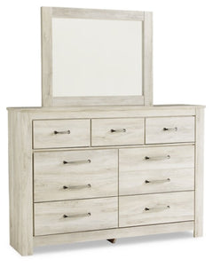 Bellaby Whitewash King Storage Bedroom Set with Dresser, Mirror, Chest and 2 Nightstands - Ornate Home