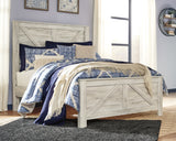 Bellaby Whitewash Queen Crossbuck Panel Bed - Ornate Home