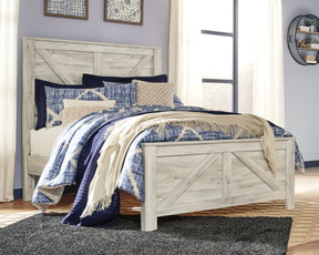 Bellaby Whitewash Queen Crossbuck Panel Bed - Ornate Home