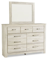 Bellaby Whitewash Queen Panel Bedroom Set with Dresser, Mirror, Chest and 2 Nightstands - Ornate Home