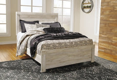 Bellaby Whitewash Queen Panel Bedroom Set with Dresser, Mirror, Chest and 2 Nightstands - Ornate Home