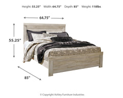 Bellaby Whitewash Queen Panel Bedroom Set with Dresser, Mirror, and Nightstand - Ornate Home
