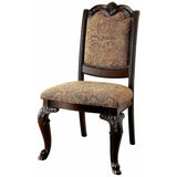 Bellagio Brown Cherry/Brown Fabric Side Chair (Set of 2) - Ornate Home