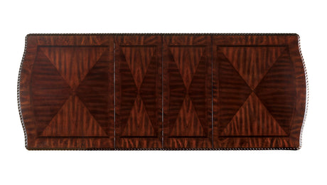 Bellagio Brown Cherry Fabric Uph. Dining Room Set / 9-piece - Ornate Home