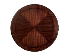 Bellagio Brown Cherry Wooden/Leatherette Round Dining Room Set / 7-piece - Ornate Home