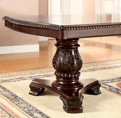 Bellagio Brown Cherry Wooden/Leatherette Uph. Dining Room Set / 7-piece - Ornate Home