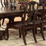 Bellagio Brown Cherry Wooden/Leatherette Uph. Dining Set / 9-piece - Ornate Home