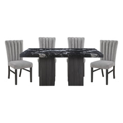 Bellagio Gray 5pc Bedroom Set - Ornate Home