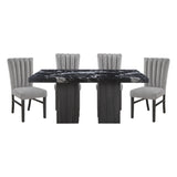 Bellagio Gray 5pc Bedroom Set - Ornate Home