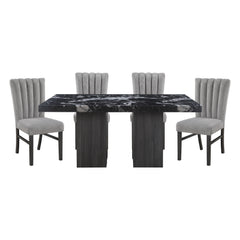 Bellagio Gray 5pc Bedroom Set - Ornate Home
