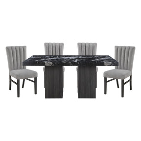 Bellagio Gray 5pc Bedroom Set - Ornate Home