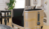 Bellagio Royale Black/Silver/Gold 3-Pc Living Room Set / HD-3PC9042 - Ornate Home