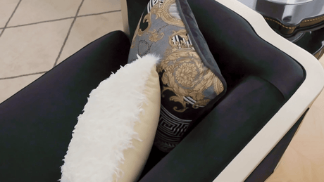 Bellagio Royale Black/Silver/Gold Sofa / HD-S9042 - Ornate Home