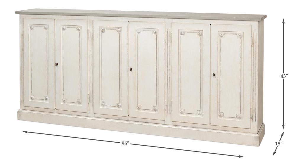 Bellagio White/Grey Sideboard - Ornate Home
