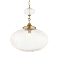 Bellaire Brass 1 Light Glass Shade Pendant - Ornate Home