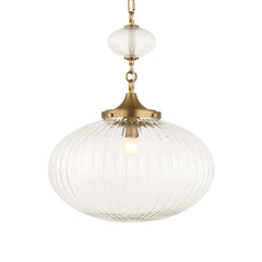 Bellaire Brass 1 Light Glass Shade Pendant - Ornate Home
