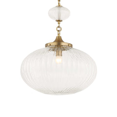 Bellaire Brass 1 Light Glass Shade Pendant - Ornate Home