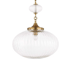 Bellaire Brass 1 Light Glass Shade Pendant - Ornate Home