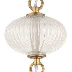 Bellaire Brass 1 Light Glass Shade Pendant - Ornate Home