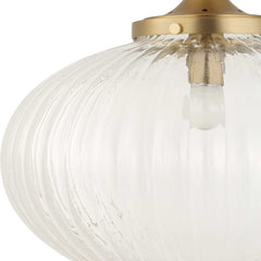 Bellaire Brass 1 Light Glass Shade Pendant - Ornate Home