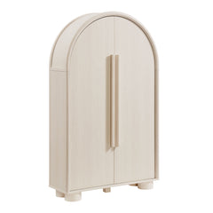 Bellamy Ash Arched Fold-Out Desk Cabinet - Ornate Home