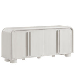 Bellamy Ash Curved 4-Door Sideboard Cabinet - Ornate Home