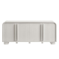 Bellamy Ash Curved 4-Door Sideboard Cabinet - Ornate Home