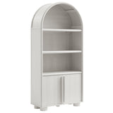 Bellamy Ash Tall Arched Display Cabinet Bookcase - Ornate Home