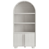 Bellamy Ash Tall Arched Display Cabinet Bookcase - Ornate Home