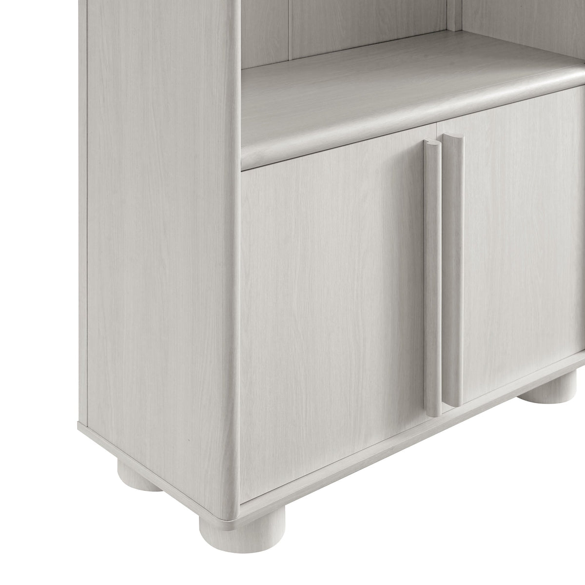 Bellamy Ash Tall Arched Display Cabinet Bookcase - Ornate Home