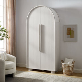 Bellamy Ash Tall Arched Storage Cabinet - Ornate Home