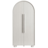 Bellamy Ash Tall Arched Storage Cabinet - Ornate Home