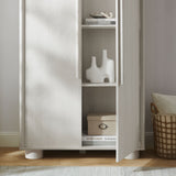 Bellamy Ash Tall Arched Storage Cabinet - Ornate Home