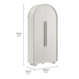 Bellamy Ash Tall Arched Storage Cabinet - Ornate Home