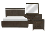 Bellamy Dark Brown 4-piece Queen Bedroom Set - Ornate Home
