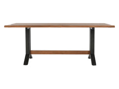 Bellamy Honey/Black Solid Wood Dining Table - Ornate Home