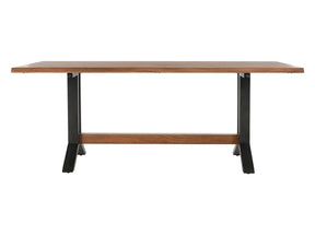 Bellamy Honey/Black Solid Wood Dining Table - Ornate Home