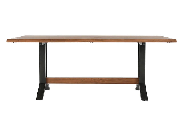 Bellamy Honey/Black Solid Wood Dining Table - Ornate Home