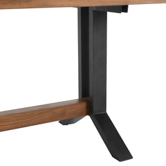 Bellamy Honey/Black Solid Wood Dining Table - Ornate Home