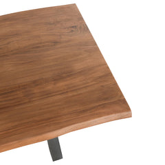 Bellamy Honey/Black Solid Wood Dining Table - Ornate Home