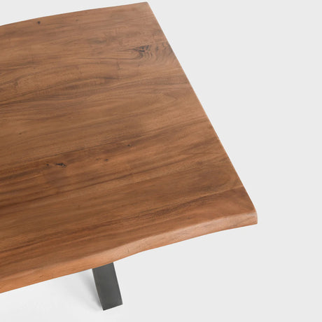 Bellamy Honey/Black Solid Wood Dining Table - Ornate Home