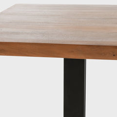 Bellamy Honey/Black Solid Wood Dining Table - Ornate Home