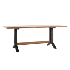 Bellamy Honey/Black Solid Wood Dining Table - Ornate Home