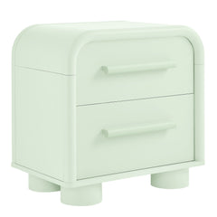 Bellamy Sage Curved 2-Drawer Nightstand - Ornate Home