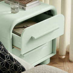 Bellamy Sage Curved 2-Drawer Nightstand - Ornate Home