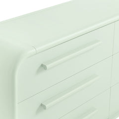 Bellamy Sage Curved 6-Drawer Dresser - Ornate Home