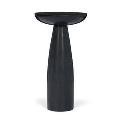 Bellancia Black Nero Marquina Marble Pedestal Side Table - Ornate Home