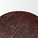 Bellancia Red Rosso Levanto Marble Pedastal Side Table - Ornate Home