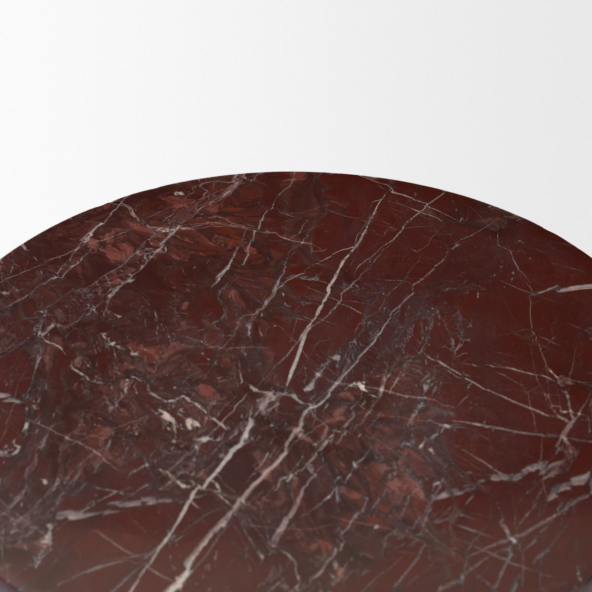 Bellancia Red Rosso Levanto Marble Pedastal Side Table - Ornate Home