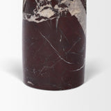 Bellancia Red Rosso Levanto Marble Pedastal Side Table - Ornate Home